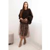 Dámská souprava s vlněným svetrem a viskózovými šaty (Velikost UNI, Barva Béžová)
