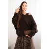 Dámská souprava s vlněným svetrem a viskózovými šaty (Velikost UNI, Barva Hnědá)