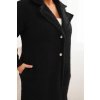 Dámský kabát Plus Size s vlnou a velkým límcem (Velikost UNI, Barva Bordó)