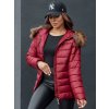 Dámská prošívaná bunda s kapucí ESTELLA Dstreet TY4530 (Velikost S, Barva Bordó)