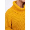 Svetr, šaty s rolákem hořčicové barvy dlouhý (Velikost UNI, Barva Žlutá)