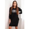 Šaty s reflexním potiskem černé (Velikost UNI, Barva Černá)