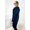 Šaty s kapucí, mikina námořnická modrá (Velikost UNI, Barva Modrá - tmavě)