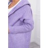 Svetr s kapucí fialový dlouhý (Velikost UNI, Barva Fialová)