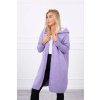 Svetr s kapucí fialový dlouhý (Velikost UNI, Barva Růžová - světle)
