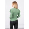 Odpovídající svetrová halenka s knoflíky tmavě mátová (Velikost UNI, Barva Tyrkysová)