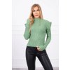 Odpovídající svetrová halenka s knoflíky tmavě mátová (Velikost UNI, Barva Tyrkysová)