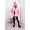 Svetr s kapucí a netopýřími rukávy (Velikost UNI, Barva Růžová - světle)