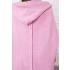 Svetr s kapucí a netopýřími rukávy (Velikost UNI, Barva Růžová - světle)