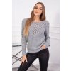 Svetr s ažurovým zdobením (Velikost UNI, Barva Tělová)