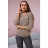 Svetr s ažurovým zdobením (Velikost UNI, Barva Tělová)