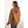 Dámská mikina s kapucí a klokaní kapsou z bavlny camelová (Velikost S, Barva Béžová)