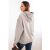 Dámská mikina s kapucí a klokaní kapsou z bavlny camelová (Velikost S, Barva Béžová)