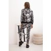 Dámská souprava s kapucí a maskáčovým potiskem khaki + ecru (Velikost UNI, Barva Černá)