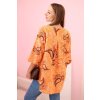 Dámská oversize halenka 25290 s ohrnutým rukávem (Velikost UNI, Barva Oranžová)