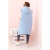 Dámská prošívaná vesta Plus Size s kapucí na zip Janina (Velikost UNI, Barva Modrá - světle)
