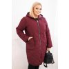 Dámská zimní prošívaná bunda Plus Size s kapucí (Velikost UNI, Barva Béžová)