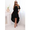 Dámské šaty s odhalenými rameny a prodlouženými zády (Velikost UNI, Barva Černá)