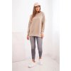 Dámská oversized mikina 69519 s dlouhým rukávem (Velikost UNI, Barva Béžová)