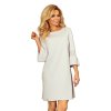 MARGARET šaty s krajkou na rukávech - světle šedá 190-2 (Velikost XXL, Barva Šedá)