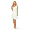 Numoco VICTORIA Trapézové šaty - ECRU 296-4 (Velikost XL, Barva Tělová)