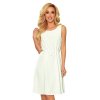 Numoco VICTORIA Trapézové šaty - ECRU 296-4 (Velikost XL, Barva Tělová)