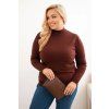 Dámský svetr Plus Size 1112 (Velikost UNI, Barva Šedá)