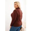 Dámský svetr Plus Size 1112 (Velikost UNI, Barva Šedá)