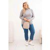 Dámský svetr Plus Size 1112 (Velikost UNI, Barva Šedá)