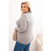 Dámský svetr Plus Size 1112 (Velikost UNI, Barva Šedá)