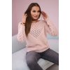 Svetr s ažurovým zdobením (Velikost UNI, Barva Tělová)
