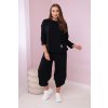 Bavlněný komplet Bessy - mikina + tepláky (Velikost UNI, Barva Černá)