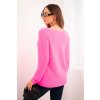 Svetr dámský z měkké pleteniny s kulatým výstřihem (Velikost UNI, Barva Růžová)