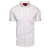 Pánská košile s krátkým rukávem Dstreet KX1078 (Velikost M, Barva Bílá)