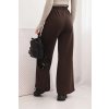 Dámské bavlněné cargo kalhoty s kapsami a řetízkem (Velikost UNI, Barva Hnědá)