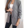 Bunda sako s klopou elegantní tmavě šedá (Velikost UNI, Barva Šedá - tmavě)