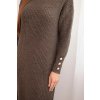 Dámské pletené šaty Plus Size s mohair fango (Velikost UNI, Barva Fialová)