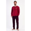 Pánské pyžamo dlouhé Good mood (Barva Bordó, Velikost M)