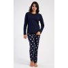 Dámské pyžamo dlouhé Sabrina (Barva Modrá - tmavě, Velikost S)
