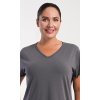 Dámská noční košile s krátkým rukávem Alexandra (Barva Šedá - tmavě, Velikost XL)