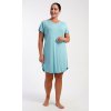 Dámská noční košile s krátkým rukávem Sabrina (Barva Zelená, Velikost XL)