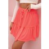 Dámská bavlněná sukně s volánem a elastickým pasem (Velikost UNI, Barva Růžová)