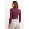 Dámská blůza z kašmíru s jemným rolákem a dlouhým rukávem fango (Velikost UNI, Barva Fialová)