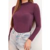 Dámská blůza z kašmíru s jemným rolákem a dlouhým rukávem fango (Velikost UNI, Barva Fialová)