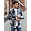 Pánská flanelová košile Dstreet DX2673 (Velikost M, Barva Černá)