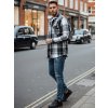 Pánská flanelová košile Dstreet DX2673 (Velikost M, Barva Černá)