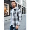 Pánská flanelová košile Dstreet DX2673 (Velikost M, Barva Černá)