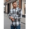 Pánská flanelová košile Dstreet DX2673 (Velikost M, Barva Černá)