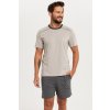 Pánské pyžamo Italian Fashion Abel krátké nohavice (Velikost M, Barva Béžová)