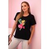 Dámské tričko 68948 s krátkým rukávem a barevným potiskem (Velikost UNI, Barva Tělová)